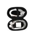 Oval Earphone Case Mini Earbuds Hold Storage Box Headset Bags Portable Zipper Headphone Carrying Bag Headsets Container.