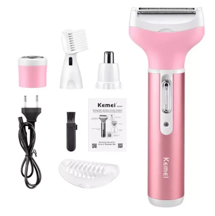 Kemei%20KM-6637%204-in-1%20Multifunctional%20Rechargeable%20Trimmer%20Set%20for%20Women%20-%20Image%203