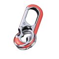 Double Ring Keychain Business Key Holder Men's Fashion Key Chain Gift Metal Key Buckle Car Styling Auto Car Accessories. 