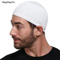 DayDayTo Casual Knitted Muslim Men Prayer Hats Winter Warm Beanies Cap Islamic Ramadan sg. 