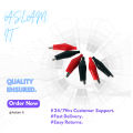 Alligator Clip Red Black 10Pcs. 