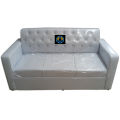 Sofa 3 seater back stone fixed arm box sofa-Modern box sofa set 3 seat-White.