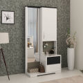RK White Dressing Table With Shelves and Drawers. 