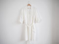 White Waffle Bathrobe – 100% Cotton | Unisex Soft & Lightweight Robe for Men & Women (Free Size, White).
