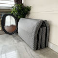 Relax Floor Mattress - GREY BLOCK PATTERN PREMIUM SLEEPING MAT (EXTRA THICK). 