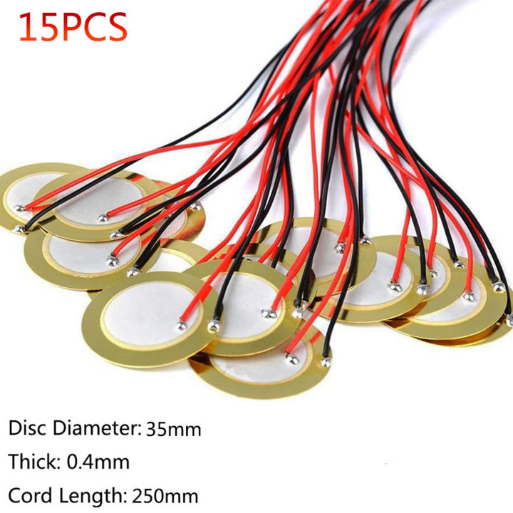 15PCS%2035mm%20Pre-wired%20Piezo%20Elements%20Buzzer%20Sounder%20Sensor%20Trigger%20Drum%20Disc%20With%2010"%20Leads%20For%20Acoustic%20Guitar%20Drum%20-%20Image%207