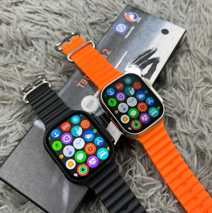 T900 Ultra 2 Full Touch Screen Smart Watch - Bluetooth Calls & Smart Features Heart Rate Monitor Large Display Upgraded