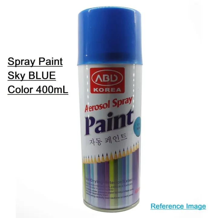 Sky Blue Color 400mL Spray Paint Sky Blue 400mL Multipurpose Sky Blue Spray Paint For Bike Metal Wood Motor Cycles Furniture Blue Sky Blue Paint