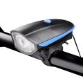 Bicycle Rechargable USB LED Light bicycle light with loud horn  and Waterproof. 