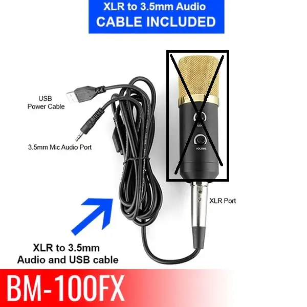 XLR%20Female%20To%203.5mm%20&%20USB%20Microphone%20Cable%20for%20BM%20100FX,%20BM100,%20BM800%20-%20Image%202