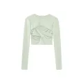 Hot Girl T T-shirt Women's Sweet and Spicy Two-Piece Suit round Neck Tight Low-Cut Navel-Exposed Ultra-Short Hot Hot Top. 