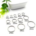 100pcs/lot 6/7/8/9/10/12/15/18/20 304 stainless steel Open Jump Rings Double Loops Split Rings Connectors For Jewelry Making. 