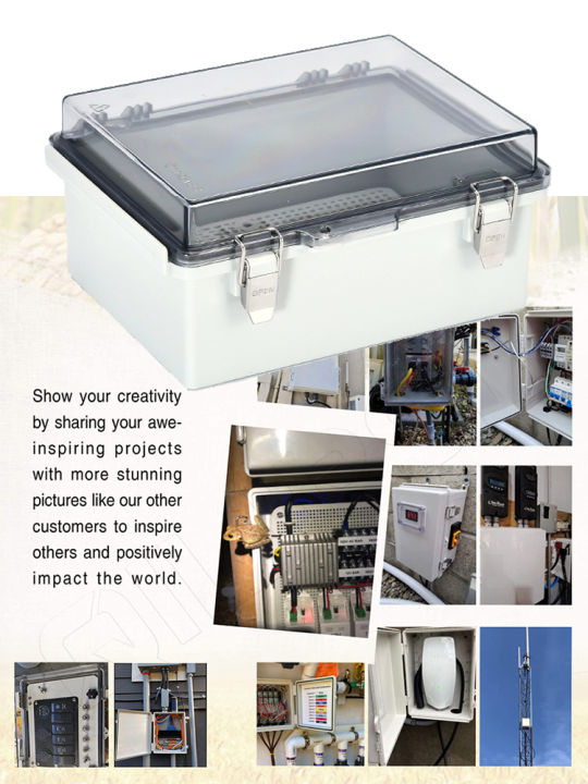 IP67%20Waterproof%20Gray/Transparent%20Cover%20Enclosure%20Juction%20Box%20ABS%20Plastic%20Outdoor%20Electronic%20Instrument%20Hinge%20Case%20-%20Image%204