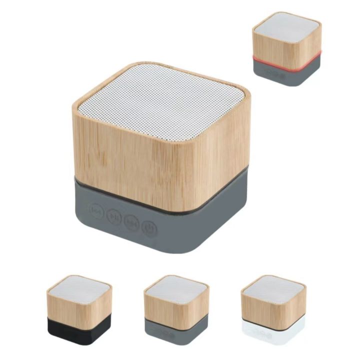 Bamboo Bluetooth Audio Square Bamboo Speaker Mini-Portable Card ...