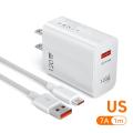 120W USB Charger Fast Charging QC3.0 USB C Cable Type C Mobile Phone Chargers For Xiaomi 12/12pro Samsung Huawei Oneplus POCO F3.