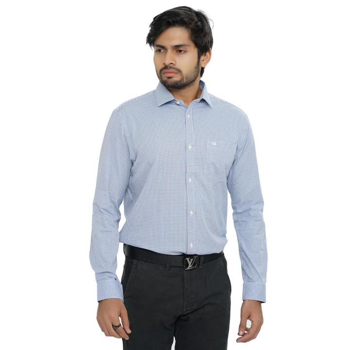 Gentle Park White Check Formal Shirt