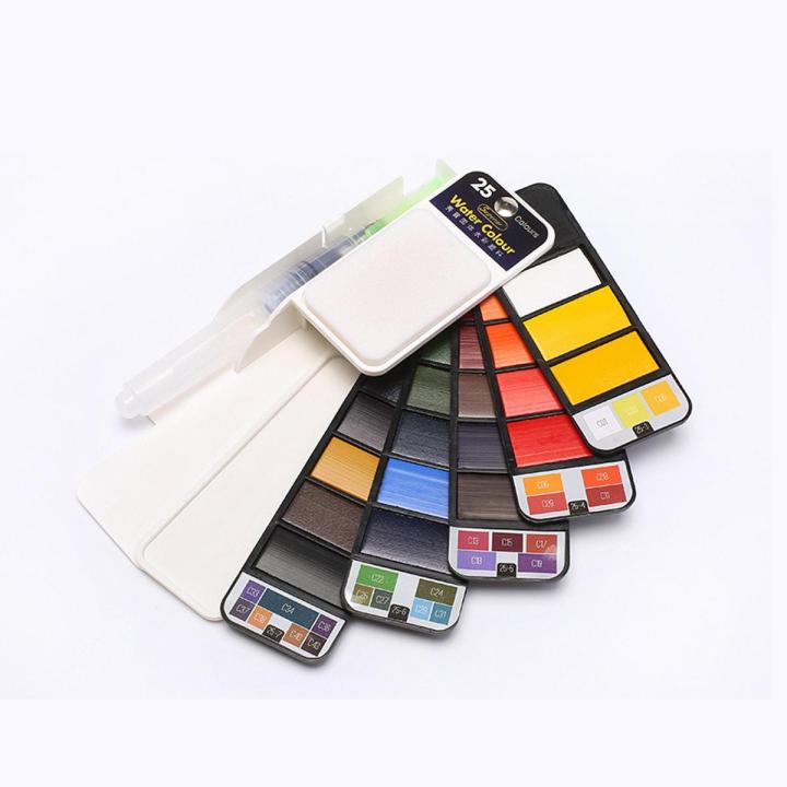 Superior%20Solid%20Water%20Colour%20Cake%20Pigmented%2025%20Color%20Set%20With%20Water%20Brush%20Pen%20Foldable%20Travel%20Watercolor%20Painting%20Set%20-%20Image%202