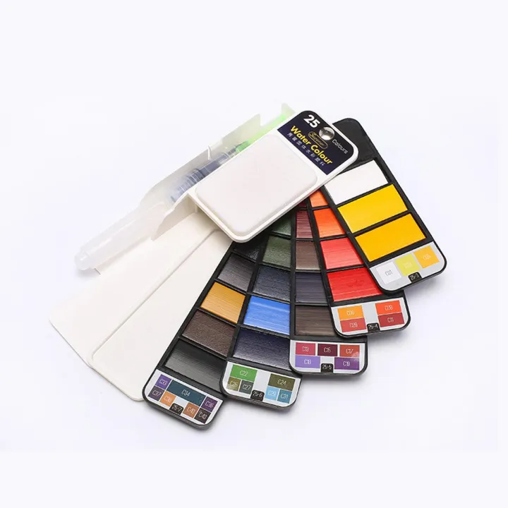 Superior%20Solid%20Water%20Colour%20Cake%20Pigmented%2025%20Color%20Set%20With%20Water%20Brush%20Pen%20Foldable%20Travel%20Watercolor%20Painting%20Set%20-%20Image%202