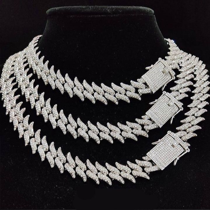 2023 Prong 16mm Cuban Chain Micro Pave Cubic Zircon Mixed 2023 Luxury Bling Bling Full Iced Out Charms Hiphop men Jewelry