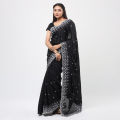 New Indian Vichitra Silk Saree Comfortable Exquisite High Quality Embroidery Work On Blouse Stylish - sari | saree | শাড়ি | shari.