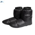 White Duck Down Booties Waterproof Warm Socks Slippers Anti-slip Ultralight Boots Black 28cm.