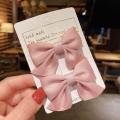 2Pcs/Set Sweet Little Girl Hair Clips Bows.