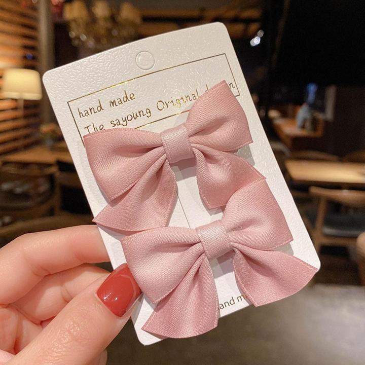 2Pcs/Set Sweet Little Girl Hair Clips Bows
