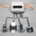 4-Way Rj45 To Rj11 Adapter Netword To Telephone Converter For Home And Use For Clear And Reliable Communication. 