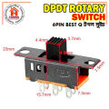 5PCS High Knob 6 Pin 3 Position DPDT Panel Slide Switch 0.5A 50V DC. 
