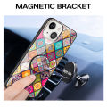 Phone case OPPO A91 case Shiny Gold Foil Phone Soft with Bracket Lanyard Patterned Glass Shell For OPPO A91 Protective Back Cover.