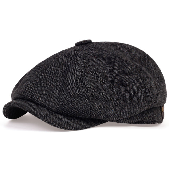 Alien Men Newsboy Hats Peaky Autumn Vintage Herringbone Octagon Cap Women Casual Stripe Berets Gatsby Flat Hat