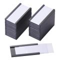 50Pcs Magnetic Label Holders with Magnetic Data Card Holders with Clear Plastic Protectors for Metal Shelf (1 x 2 Inch).