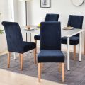 Elastic Velvet Chair Cover Super Soft Dining Chair Slipcover Stretch Spandex Universal Size Chairs Covers Hotel Home Decor.