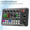 F998 Bluetooth Stereo Audio Mixer, Live Sound Card and Audio Interface with DJ Mixer Effects and Voice Changer for Live YouTube Streaming, PC, Recording Studio and Gaming. 