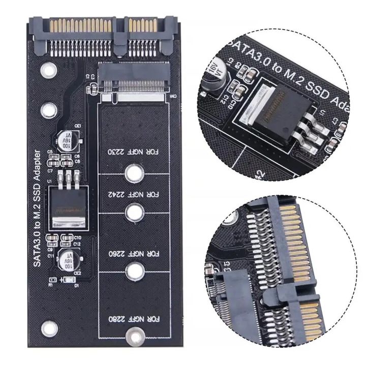 M2%20To%20SATA3%20Adapter%20Card%20High%20Efficiency%20SATA%20M.2%20SSD%20Convert%20Adapter%20Card%20NVME%20SSD%20Upgraded%20SATA%206%20Gbps%20NGFF%20Adapter%20-%20Image%202
