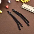 DIY clothing accessories-150 x Flat elastic cord bands-Black. 