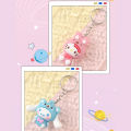 Creative Rubbe Keychain/Popular Cartoon KT Series Kuromi Cinnamoroll My Melody Hello Kitty Car Pendant Decoration For Bags/Key Rings Accessories. 