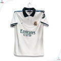 Real Madrid Thai Premium Football Jersey For Men - Half Sleeve Collar Polo Club T shirt - Real Madrid Jersey 2026. 