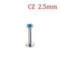 1Pcs G23 Titanium Piercing CZ Gem Internally Threaded Labret Monroe Lip Ring Tragus Nail Helix Earring Stud 16G 18G Body Jewelry.