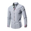 Korean Men's Autumn Luxury Clothing Fashion Cotton Soft Mens Thin Shirts Slim Fit Long Sleeve Shirt Male Lapels Wedding Dress.