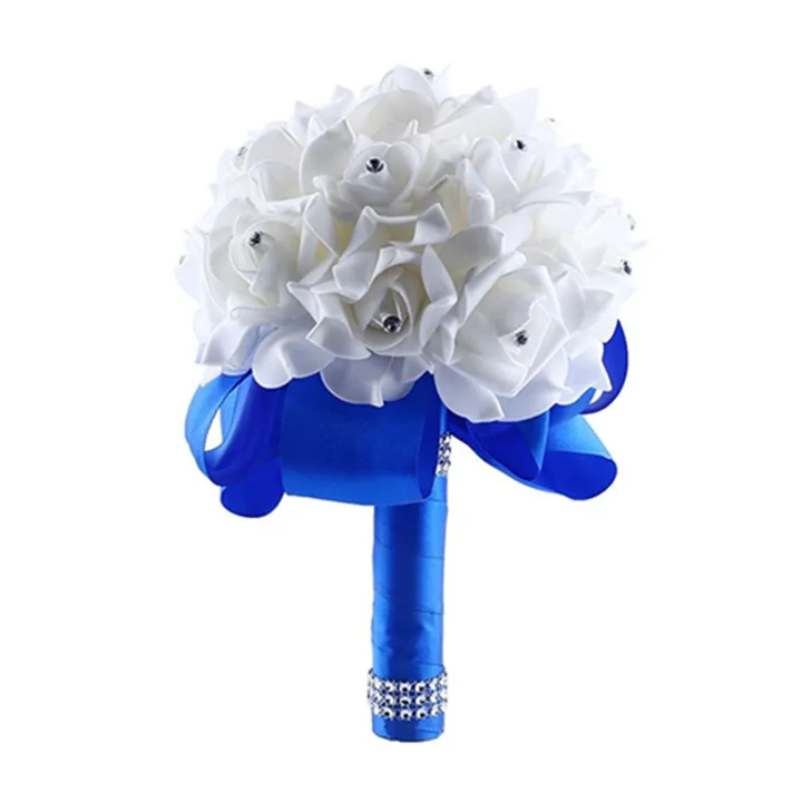 1%20Bouquet%20Bride%20Wedding%20Party%20Bridesmaid%20Rhinestone%20Decor%20Foam%20Artificial%20Flower%20-%20Image%206