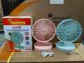 JOYKALY YG-735/ 717  Rechargeable 2400mAh Lithium Battery Strong Wind Portable Desk / Table Fan. 