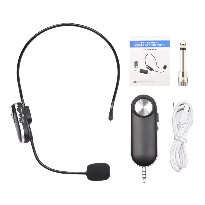 UHF%20Headset%20Wireless%20Microphone%20Professional%20Wireless%20Mic%20Set%20-%20black%20-%20Image%208