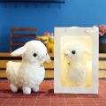 Cute little wool fleece toy sheep doll 8 inch grab machine doll children's birthday gift wedding companion gift. 