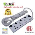 Click MultiPlug 3 Socket 2 Pin plug 5 Meter 2×0.4 rm Cable..