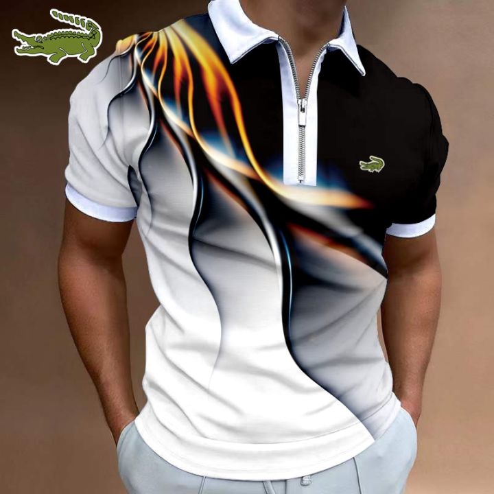 2022%20New%20Golf%20Polo%20Shirts%20For%20Men%20Summer%20Short%20Sleeve%20Zipper%20Lapel%20Tops%20Casual%20Slim%20Trend%20Good%20Quality%20Tees%20Hommes%20Clothing%20-%20Image%207