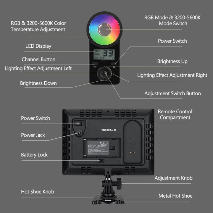 YONGNUO%20YN300%20Air%20II%20LED%20Video%20Light%20Panel%20-%20Image%205
