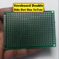 Veroboard DOUBLE SIDED 5x7cm Vero Board Double Side Veroboard Dot Vero PCB Board 5x7cm Project Board Prototyping Board Strip Board DIY Soldering Circuit & Cables.