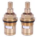 2 pcs Replacement Brass ceramic disc tap valve insert gland cartridge quarter turn.