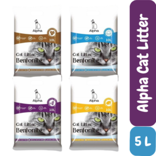 Alpha Premium Bentonite Cat Litter Multiple Flavor 5L